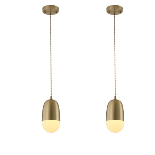 MODEBHD Glod Pendelleuchte für Kücheninsel, moderne Pendelleuchte für Esszimmer, verstellbare Pendelleuchten mit Lampenschirm aus Glas für Schlafzimmer, Flur, Bar, Geschäft, Fi von MODEBHD