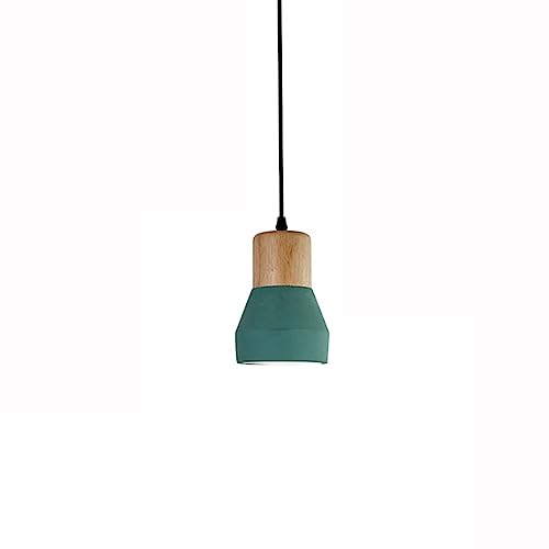 MODEBHD Industrielle Vintage Loft Restaurant Eiche Pendelleuchte Minimalistische Zement Pendellampe Holz Kronleuchter Nordic Bar Cafe Deckenlampe Beleuchtungskörper Verstellbare Linie Hängelaterne von MODEBHD