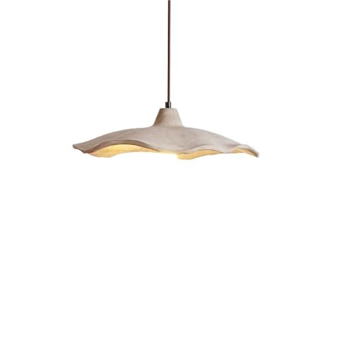 MODEBHD Pendelleuchte Lotusblüte aus Beton, Deckenleuchte aus Zement Grau, Moderne Beleuchtung der Mitte des Jahrhunderts, Kronleuchter Lampe für Schlafzimmer, Nachttisch, Küche, Insel von MODEBHD