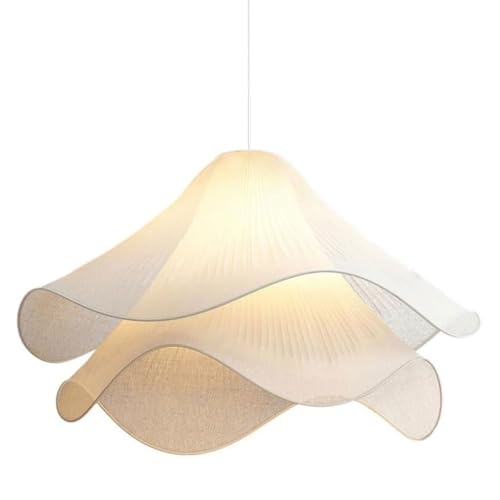MODEBHD Moderne einfache Hängelampe, cremefarbener Blütenblatt-Stoff-Kronleuchter, Dekoration, warme romantische LED-Pendelleuchte für Innen, Wohnzimmer, Esszimmer, Schlafzimmer, Zuhause, Hängelampe, MODEBHD Moderne einfache Hängelampe, cremefarbener Blütenblatt-Stoff-Kronleuchter, Dekoration, warme romantische LED-Pendelleuchte für Innen, Wohnzimmer, Esszimmer, Schlafzimmer, Zuhause, Hängelampe, von MODEBHD
