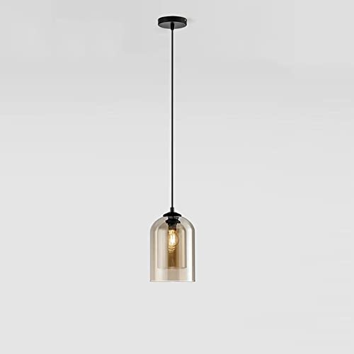 MODEBHD Nordic Moderne Pendelleuchte Wandleuchte Doppelglas Laterne 1-Licht Dorp Licht Hängeleuchten Deckenleuchte Für Kücheninsel Wohnzimmer Hängeleuchte von MODEBHD