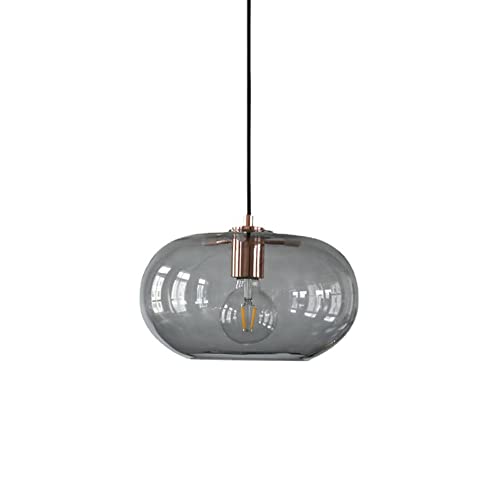 MODEBHD Ovale Innenbeleuchtung, Kronleuchter, hohe Lichtdurchlässigkeit, Glas-Lampenschirm, Hängebeleuchtung, LED-Einzelkopf-Hängelampe für die Deckenleuchte im Wohnzimmer der Kücheninsel von MODEBHD