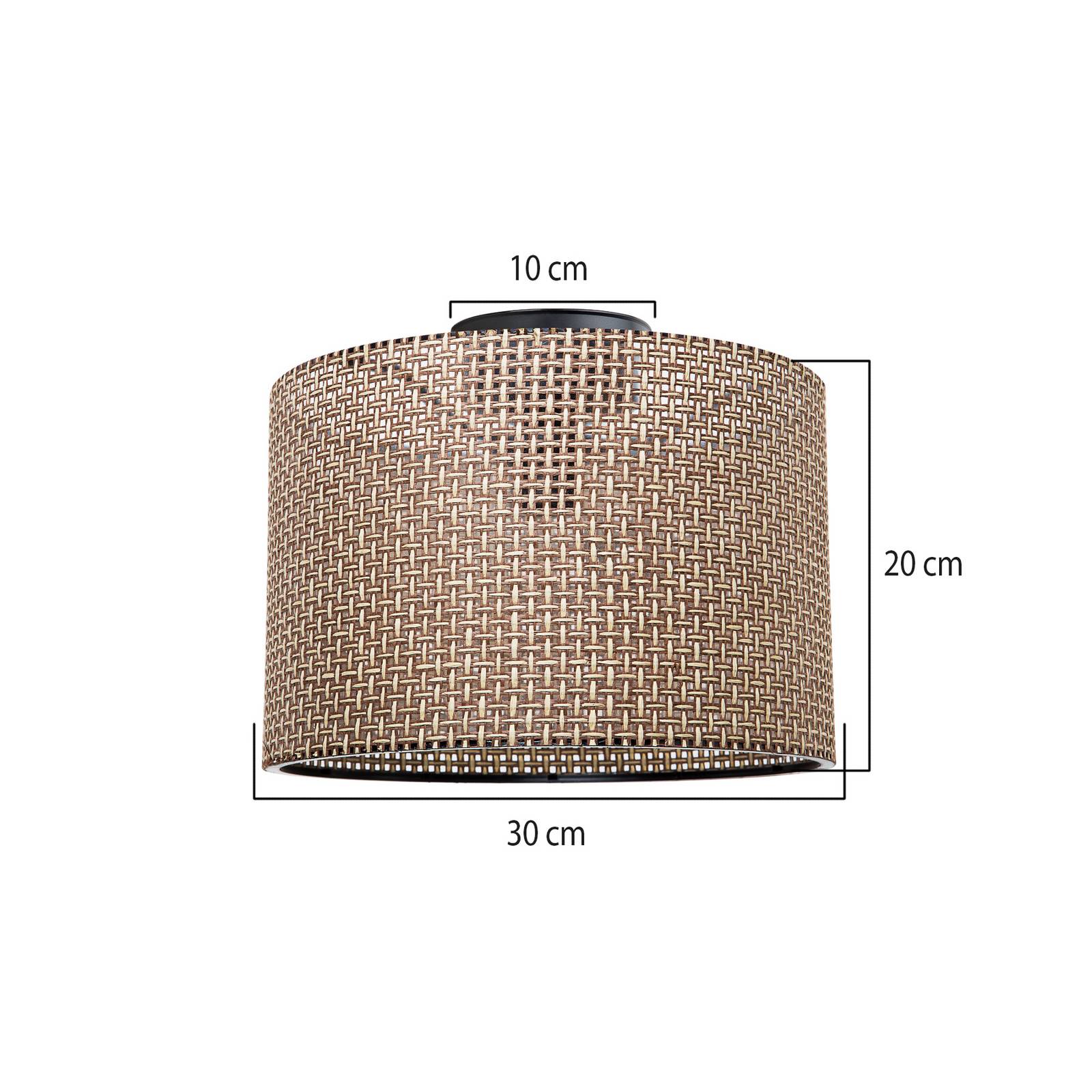 Deckenleuchte Goza, braun gemustert, Stoff, Ø 30 cm Deckenleuchte Goza, braun gemustert, Stoff, Ø 30 cm von MODELSA