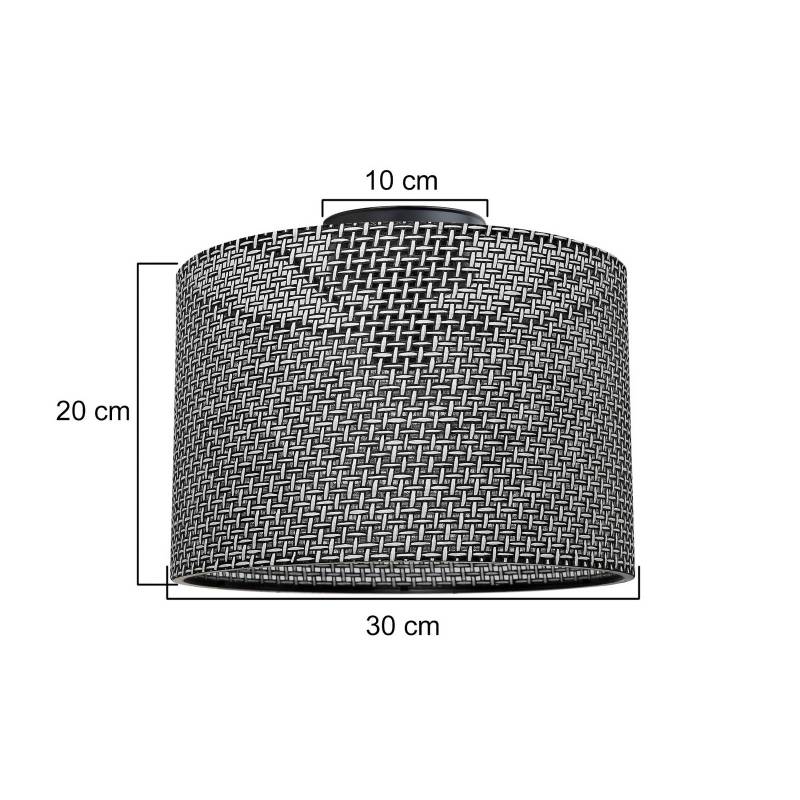 Deckenleuchte Goza, schwarz gemustert, Stoff, Ø 30 cm Deckenleuchte Goza, schwarz gemustert, Stoff, Ø 30 cm von MODELSA