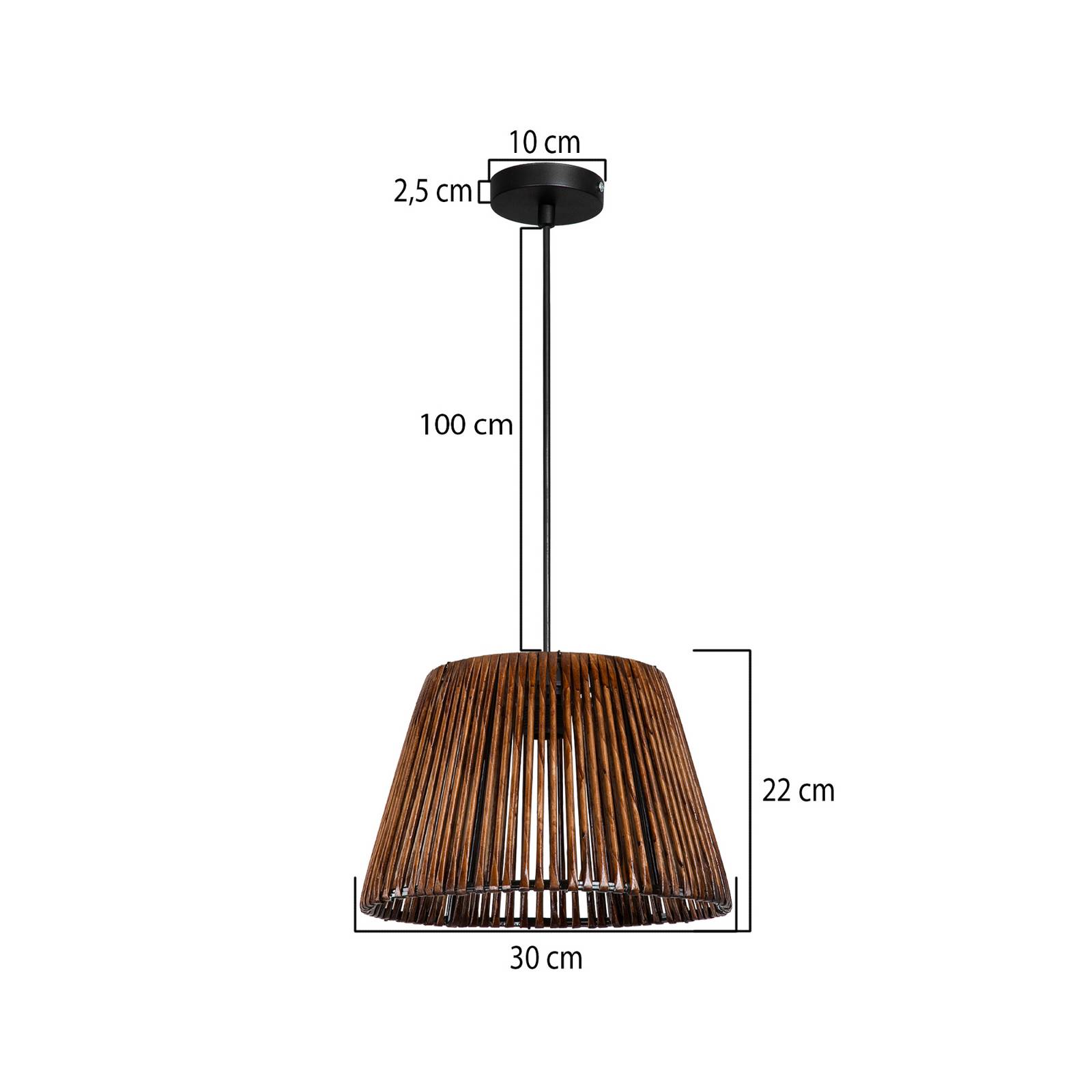 Hängeleuchte Roya Conic, Ø 30 cm, dunkelbraun, Papier Hängeleuchte Roya Conic, Ø 30 cm, dunkelbraun, Papier von MODELSA