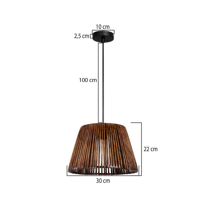 Hängeleuchte Roya Conic, Ø 30 cm, dunkelbraun, Papier Hängeleuchte Roya Conic, Ø 30 cm, dunkelbraun, Papier von MODELSA