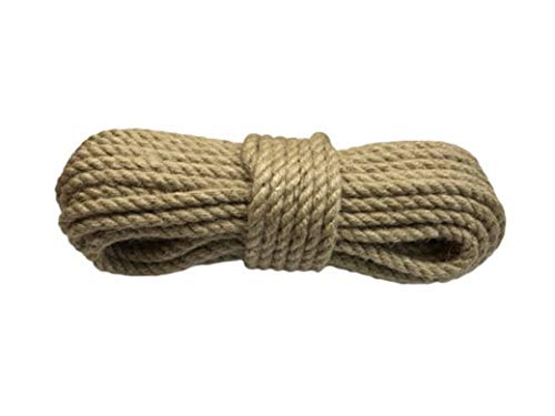 JUTESEIL 6-20 mm x 20M Hanfseil Tauwerk Naturhanf Leine Jute Tau Seil Schnur (18mm) von MODENA