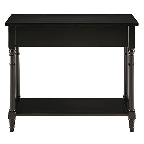 MODERION Konsolentisch, Wohnzimmer-Beistelltisch mit 2 Schubladen Robust und Stabil, für Wohnzimmer, Flur, Balkon usw, 90 x 35 x 76.5 cm (B/T/H) (schwarz) von MODERION