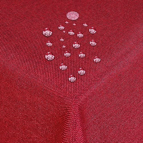 Tischdecke Stoff Damast Leinen-Optik Jacquard mit Fleckschutz eckig 100x100 cm Rot Tischdecke Stoff Damast Leinen-Optik Jacquard mit Fleckschutz eckig 100x100 cm Rot von MODERNO