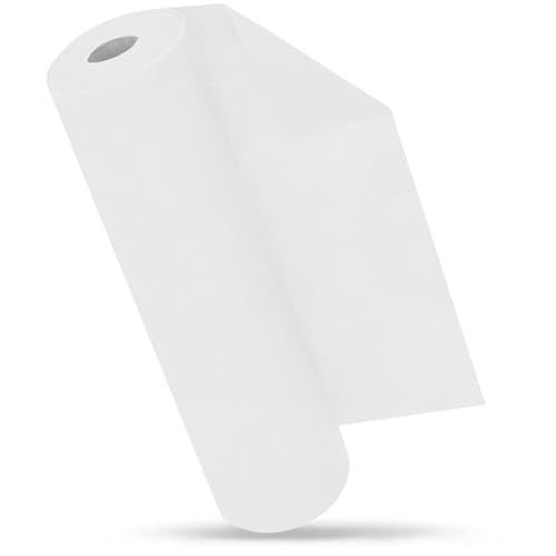 MODERNO Vlies Tischläufer Weiss, Tischband Weiß, Tischläufer Modern, Tischläufer Outdoor, Tischdeko, Partydeko für Geburtstag, Hochzeit, Festliche Dekoration, 30 cm x 25 m von MODERNO