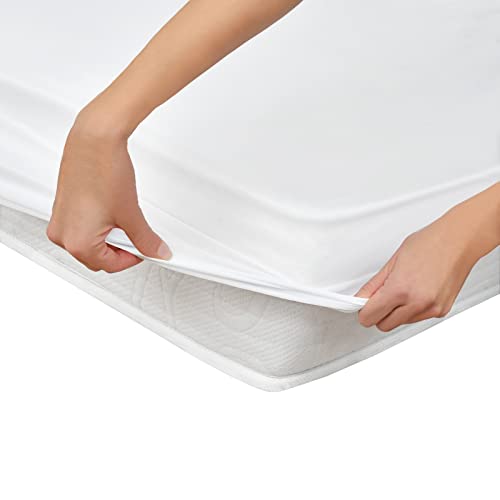 Matratzenschoner 90 x 200 cm wasserdicht, Anti-Milben Matratzenbezug, Atmungsaktive Matratzenauflage, Wasserundurchlässige Matratzenschutz-Hülle, Hygienischer Topper, wasserdichte Auflage Matratzenschoner 90 x 200 cm wasserdicht, Anti-Milben Matratzenbezug, Atmungsaktive Matratzenauflage, Wasserundurchlässige Matratzenschutz-Hülle, Hygienischer Topper, wasserdichte Auflage von MODERNO