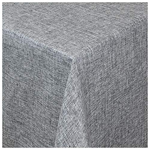 Tischdecke Damast Maßanfertigung im Leinen-Design in Grau eckig 120x320 cm, weitere Farben und Größen wählbar Tischdecke Damast Maßanfertigung im Leinen-Design in Grau eckig 120x320 cm, weitere Farben und Größen wählbar von MODERNO