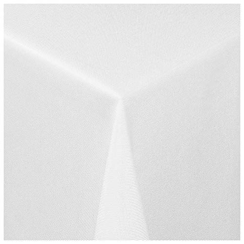 Tischdecke Damast Maßanfertigung im Leinen-Design in Weiss eckig 150x250 cm, weitere Farben und Größen wählbar Tischdecke Damast Maßanfertigung im Leinen-Design in Weiss eckig 150x250 cm, weitere Farben und Größen wählbar von MODERNO