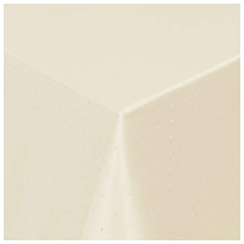 Tischdecke Damast Maßanfertigung im Punkte-Design in Creme eckig 130x210 cm, weitere Farben und Größen wählbar Tischdecke Damast Maßanfertigung im Punkte-Design in Creme eckig 130x210 cm, weitere Farben und Größen wählbar von MODERNO