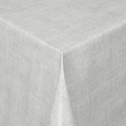 Wachstischdecke Wachstuch Tischdecke Gartentischdecke abwaschbar rund 138 cm Linien Grau von MODERNO