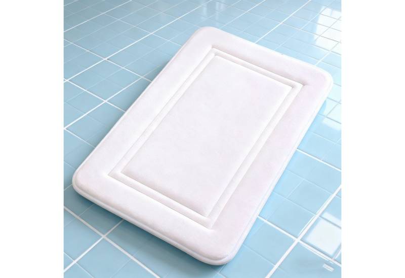 MODFU Badematte Memory Schaum Badezimmerteppich Badteppich Badematten, Rutschfeste Rückseite, Rutschfest, Weich, Maschinenwaschbar, Polyester, Badezimmern Waschtischen Schlafzimmern Wohnzimmern Fluren Waschküchen von MODFU