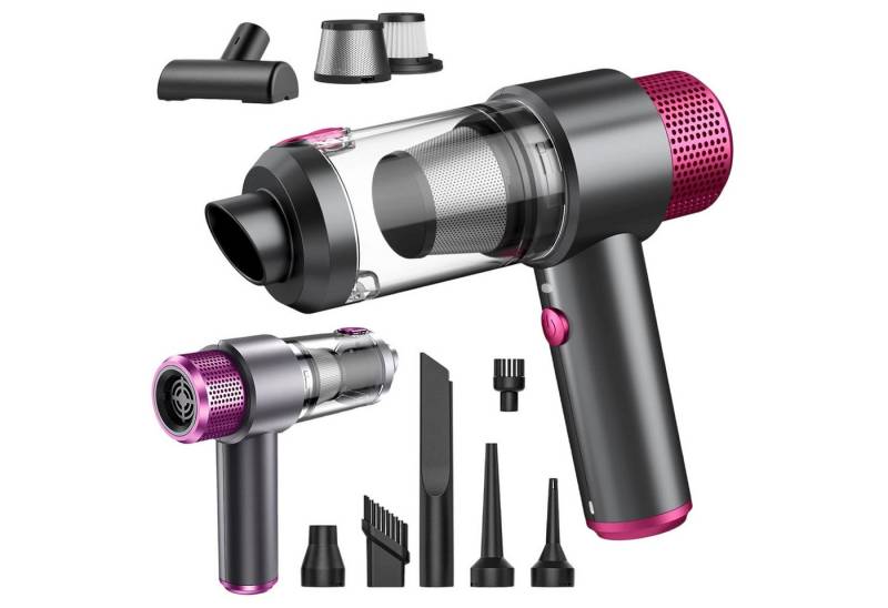 MODFU Akku-Handstaubsauger 4-in-1 kabellos Handstaubsauger Autosauger, 50 W, beutellos, 7000Pa starke Saugleistung, mit Blasfunktion Aufpumpen Vakuumieren von MODFU
