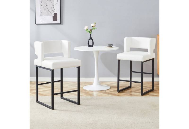 MODFU Barhocker Barstühle im nordischen Stil (mit quadratischem Design,mit komfortablem Polstersitz., 2 St., 41.4cm*49.5cm*91.4cm) von MODFU