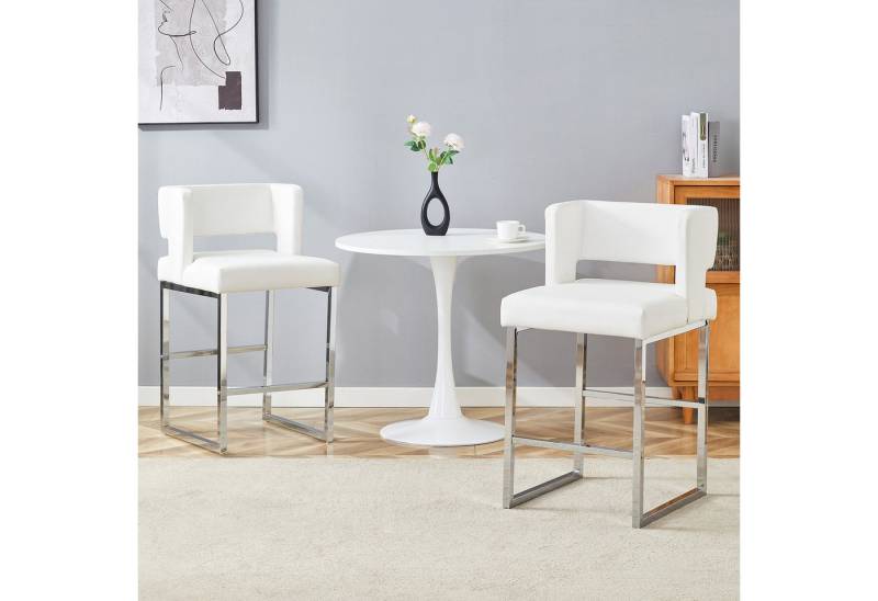 MODFU Barhocker Barstühle im nordischen Stil (mit quadratischem Design,mit komfortablem Polstersitz., 2 St., 41.4cm*49.5cm*91.4cm) von MODFU