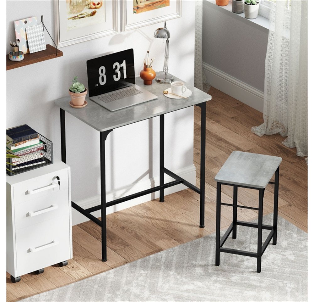 MODFU Bartisch ideal für Singles & Paare (Bartisch Set mit 2 Barhockern – platzsparend & stabil mit Stahlrahmen, perfekt für kleine Küchen & moderne Wohnungen, 3-St., 80L x 50B x 87H cm (Tisch). 40B x 30T x 57H cm (Hocker) MODFU Bartisch ideal für Singles & Paare (Bartisch Set mit 2 Barhockern – platzsparend & stabil mit Stahlrahmen, perfekt für kleine Küchen & moderne Wohnungen, 3-St., 80L x 50B x 87H cm (Tisch). 40B x 30T x 57H cm (Hocker) von MODFU