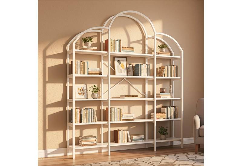 MODFU Bücherregal Wandregal, Regal in modernem Stil,stabile Stahlrohr-MDF-Konstruktion, Wolkenform-Design, 5 Schichten Stauraum 1-tlg. MODFU Bücherregal Wandregal, Regal in modernem Stil,stabile Stahlrohr-MDF-Konstruktion, Wolkenform-Design, 5 Schichten Stauraum 1-tlg. von MODFU