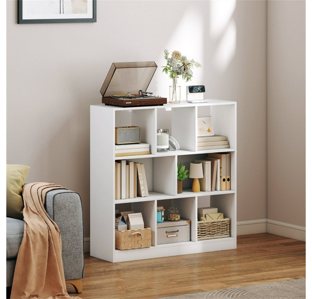 MODFU Bücherregal für Büro & Schlafzimmer, Bücherregal 8 Regalfächer, Anti-Kipp-Sicherung, 97,5 x 30 x 100 cm, Weiß – Modernes Standregal 1-tlg. MODFU Bücherregal für Büro & Schlafzimmer, Bücherregal 8 Regalfächer, Anti-Kipp-Sicherung, 97,5 x 30 x 100 cm, Weiß – Modernes Standregal 1-tlg. von MODFU