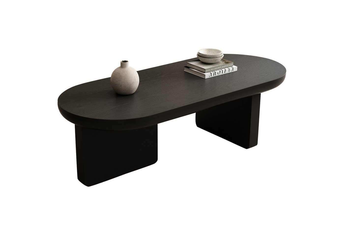 MODFU Couchtisch mit ovaler MDF-Tischplatte (Sofatisch, Beistelltisch,Kaffeetisch, 1-St., Ovaler Freizeittisch), mit Sprühfarbe besprühen von MODFU
