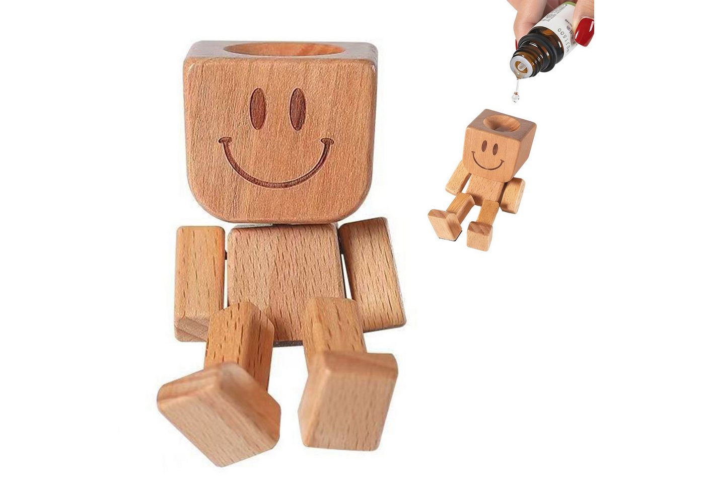 MODFU Dekofigur schaukelnde Holzfigur Auto Deko Schreibtisch- und Armaturenbrett-Deko (Kann in Verbindung mit Aromatherapie verwendet werden, 1 St., dekorative wackelnde Puppe für Auto-Armaturenbrett und Schreibtisch), Unterhaltsame Dekoration ügt sich harmonisch in Auto Büro Wohnraum MODFU Dekofigur schaukelnde Holzfigur Auto Deko Schreibtisch- und Armaturenbrett-Deko (Kann in Verbindung mit Aromatherapie verwendet werden, 1 St., dekorative wackelnde Puppe für Auto-Armaturenbrett und Schreibtisch), Unterhaltsame Dekoration ügt sich harmonisch in Auto Büro Wohnraum von MODFU