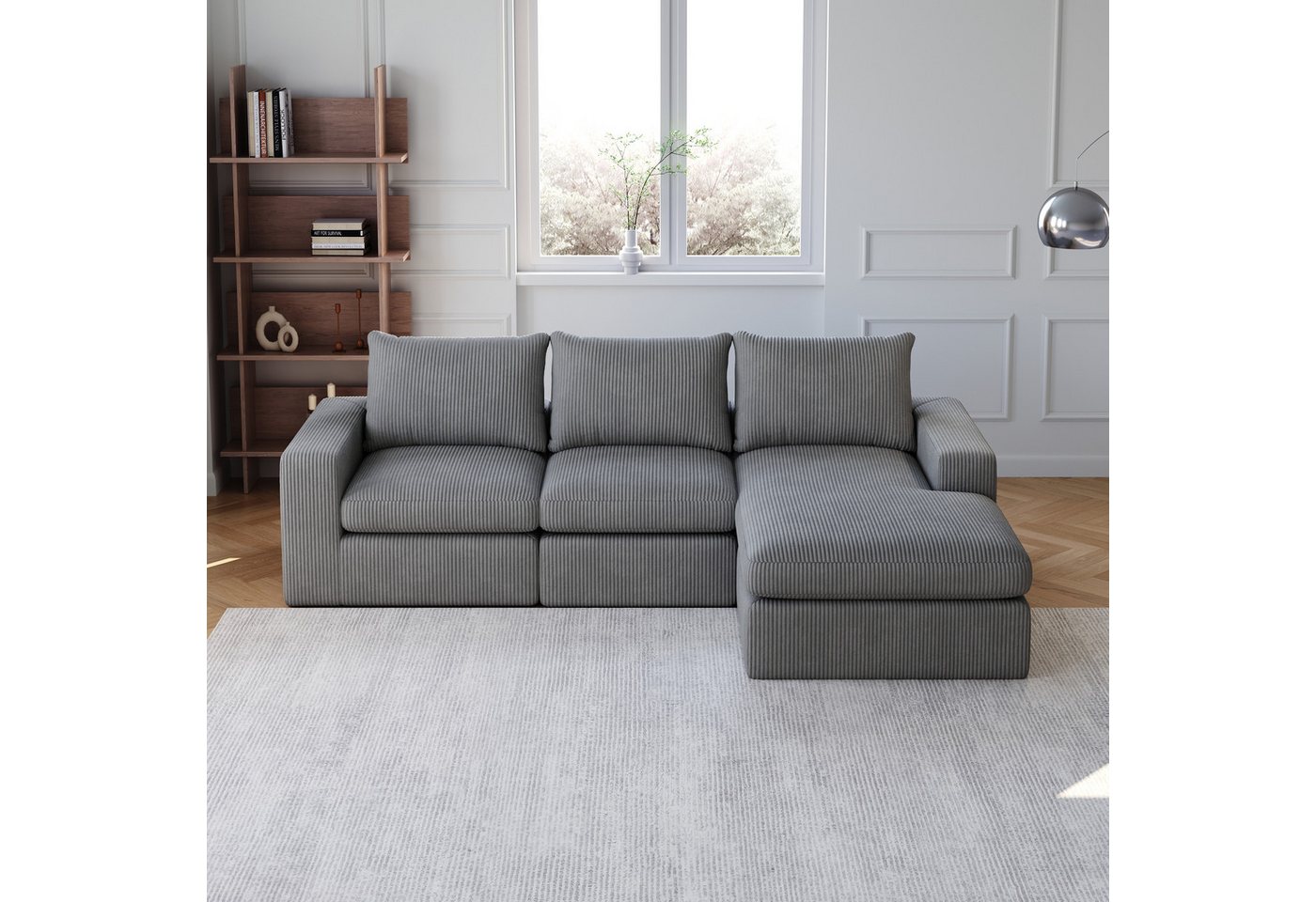 MODFU Ecksofa Modulares Cordsofa – Frei kombinierbar, mit Chaiselongue, modulare Bauweise & verstellbare Liegeposition, Nackenkissen-Komfort, hochelastischer Schaumstoff 1 Teile, mit Relaxfunktion MODFU Ecksofa Modulares Cordsofa – Frei kombinierbar, mit Chaiselongue, modulare Bauweise & verstellbare Liegeposition, Nackenkissen-Komfort, hochelastischer Schaumstoff 1 Teile, mit Relaxfunktion von MODFU