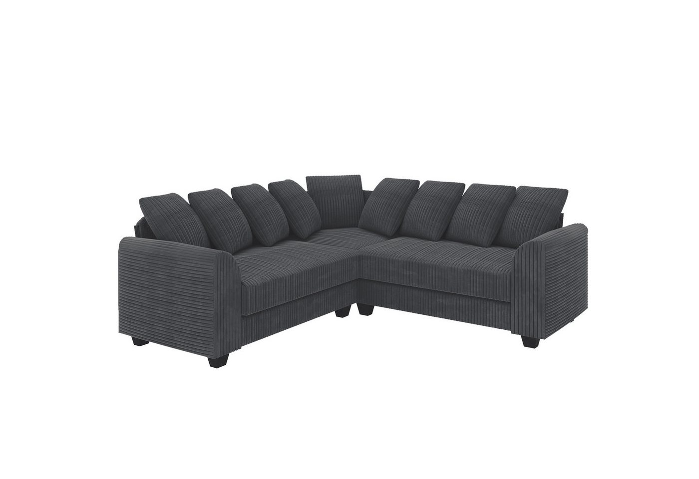 MODFU Ecksofa Modulares Kombi-Sofa, L-Eckmodulsofa, Modulares L-Ecksofa mit Lenkenkissen & Wolkenkomfort – Weicher Plush-Stoff, Massivholzrahmen., mit Relaxfunktion von MODFU