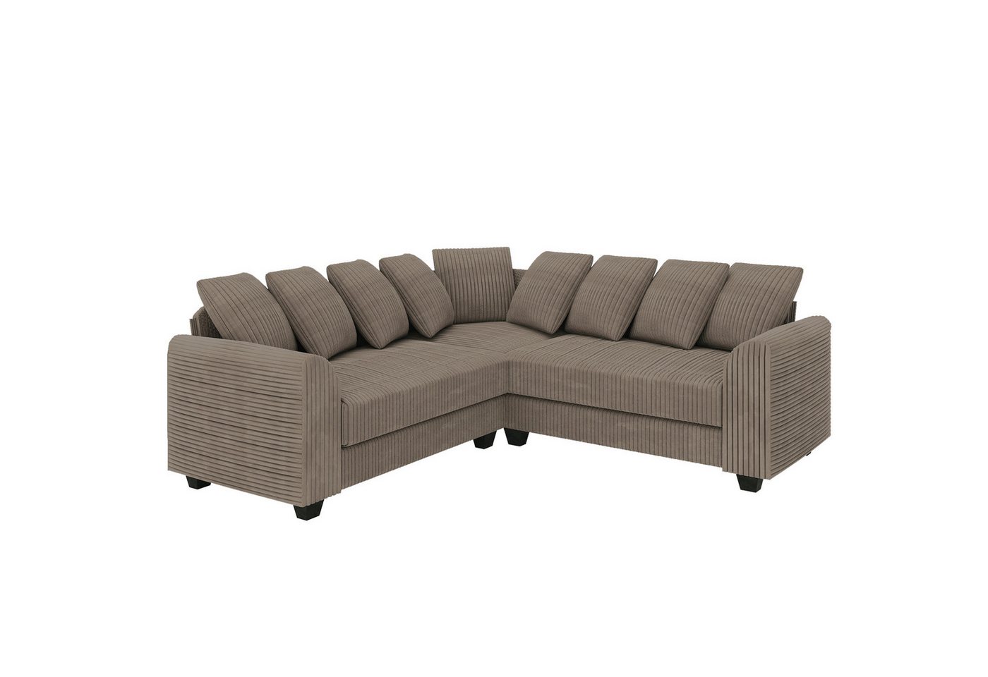 MODFU Ecksofa Modulares Kombi-Sofa, L-Eckmodulsofa, Modulares L-Ecksofa mit Lenkenkissen & Wolkenkomfort – Weicher Plush-Stoff, Massivholzrahmen., mit Relaxfunktion von MODFU