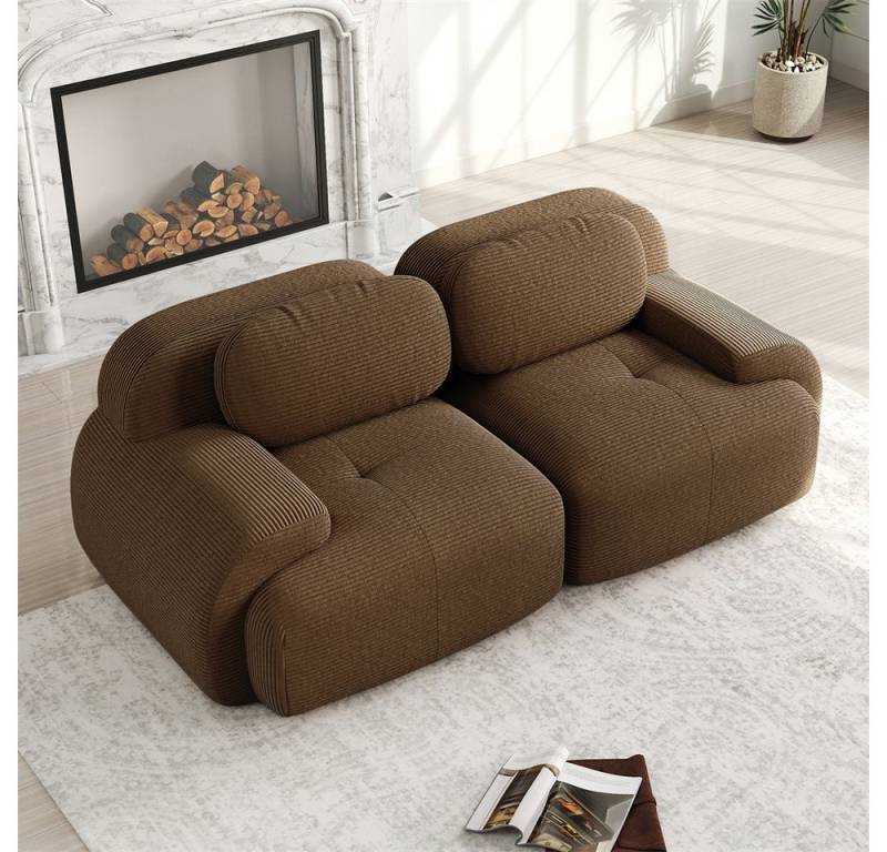 MODFU Ecksofa Modulares Sofa aus Cordstoff, mit ergonomischem Design und hochelastischer Polsterung – in verschiedenen Größen und Konfigurationen erhältlich 1 Teile von MODFU