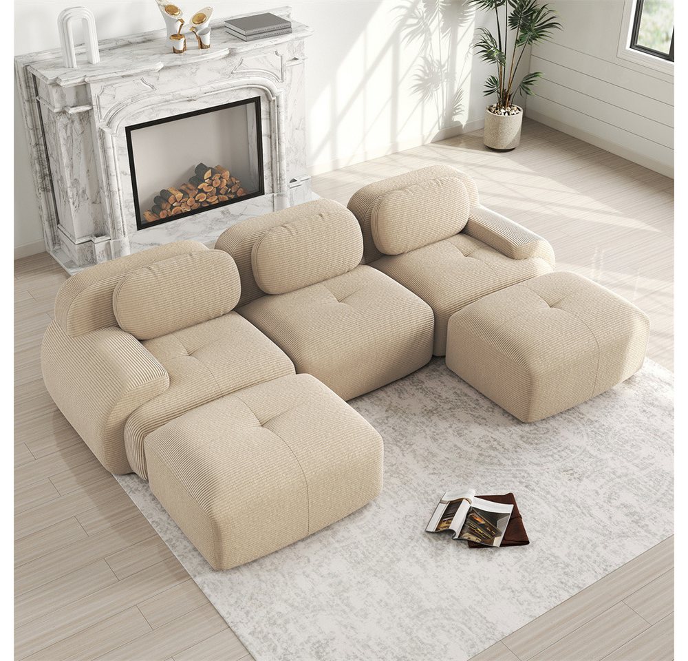 MODFU Ecksofa Modulares Sofa aus Cordstoff, mit ergonomischem Design und hochelastischer Polsterung – in verschiedenen Größen und Konfigurationen erhältlich 1 Teile MODFU Ecksofa Modulares Sofa aus Cordstoff, mit ergonomischem Design und hochelastischer Polsterung – in verschiedenen Größen und Konfigurationen erhältlich 1 Teile von MODFU
