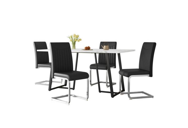 MODFU Essgruppe Esstisch mit 4 Stühlen von MODFU