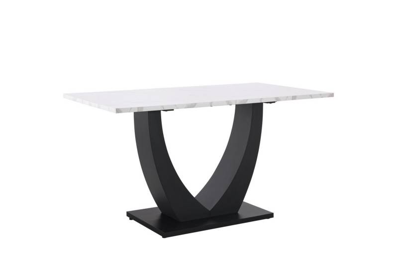 MODFU Esstisch Moderne Esstisch,Küchentisch (140x80 cm Esstisch, moderner Küchentisch mit Marmor-Optik, verstellbaren Füßen & stabilem Metallrahmen., 140 x 80cm) von MODFU