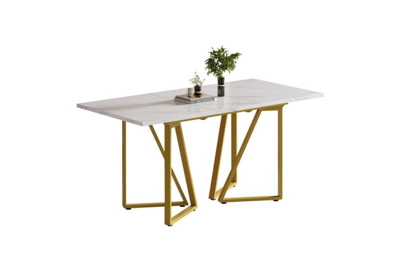 MODFU Esstisch Moderner Esstisch Teleskoptisch (160 × 73 × 74 cm), mit verstellbaren Fußpolstern von MODFU