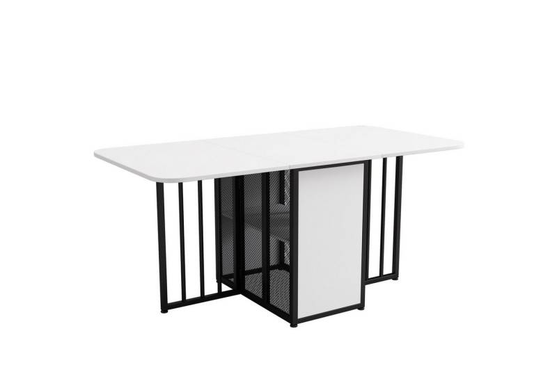 MODFU Esstisch Multifunktionaler ausziehbarer Esstisch (Esstisch mit Stauraum für Küche und Wohnzimmer, Esstisch mit Schubladen), Ideal für Familien und kleine Wohnungen von MODFU