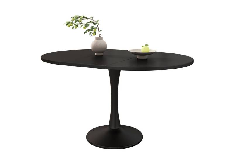 MODFU Esstisch Versenkbarer Tisch mit modernem, ovalem Design (Küchentisch, Stehtisch, Tisch, Wohnzimmertisch, 1-St., ovaler, schlichter Kaffee-Freizeittisch), 100/140 x 100 x 75 cm von MODFU