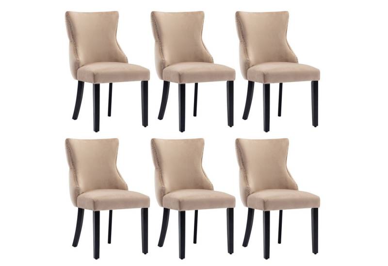 MODFU Esszimmerstuhl Esszimmerstuhl Wohnzimmerstuhl Küchenstühle Samt Stuhl Massivholzstuhl (Massivholz,Esszimmerstühle,Set nur Stühle ohne Esstisch,Design-Stuhl 4 St, 6 St) von MODFU