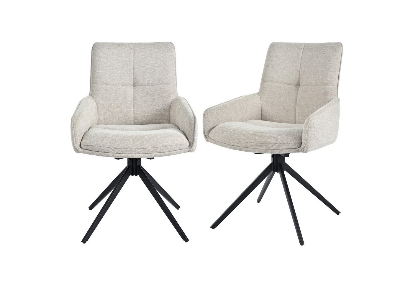 MODFU Esszimmerstuhl Polsterstuhl,Küchenstuhl (Ergonomische 2er Drehstühle mit verstärkter Polsterung & verstellbaren Füßen., 2 St) von MODFU