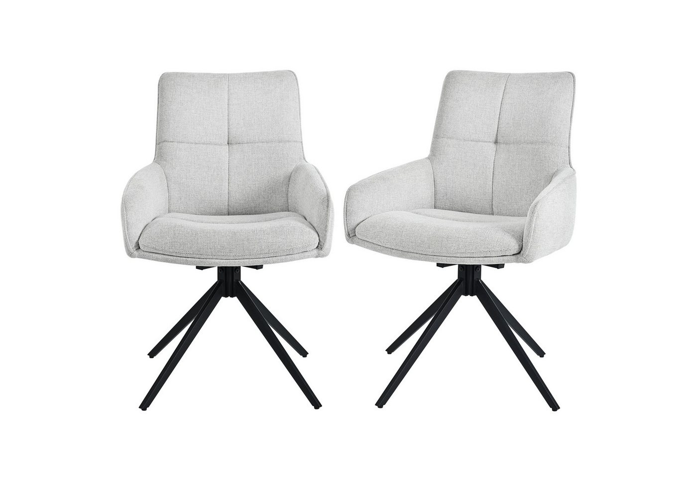 MODFU Esszimmerstuhl Polsterstuhl,Küchenstuhl (Ergonomische 2er Drehstühle mit verstärkter Polsterung & verstellbaren Füßen., 2 St) von MODFU