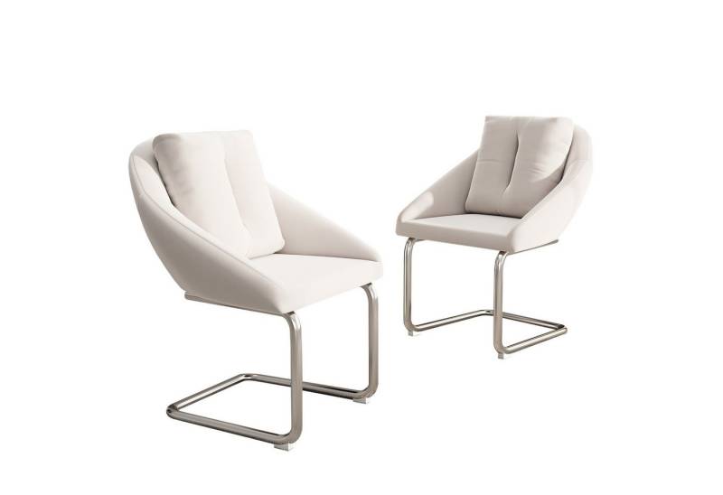 MODFU Esszimmerstuhl Schwingstuhl, Polsterstuhl (Freischwinger, 2 St), mit ergonomischen Design, robustem Metallgestell von MODFU