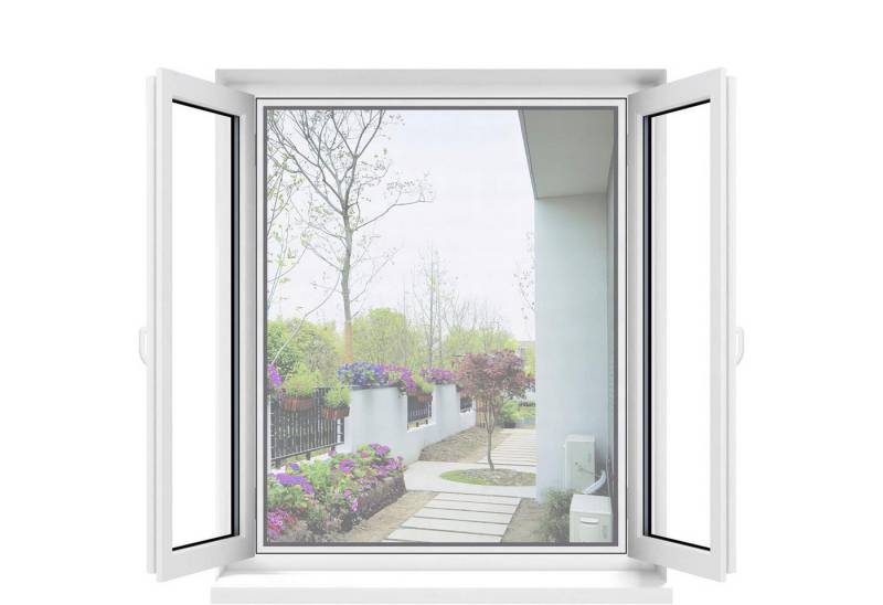 MODFU Fliegengitter-Gewebe 4er Fliegenschutzgitter Fliegenschutz Mückengitter, (150 x 200CM mit 4 Rollen Selbstklebeband Ohne Bohren, 4-St., Durchsichtig für Fenster - Insektenschutz Fenstergitter mit Klettband), für verschiedene Arten von Fenstern Balkontür Wohnzimmer Türen von MODFU