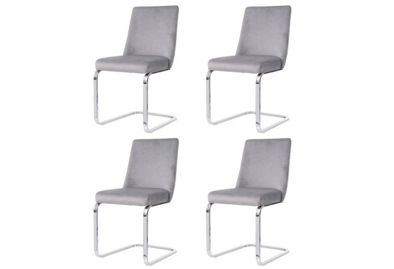 MODFU Freischwinger Polsterstuhl (2 St), Esszimmerstühle Schwingstühle Samt, Metallbeine von MODFU