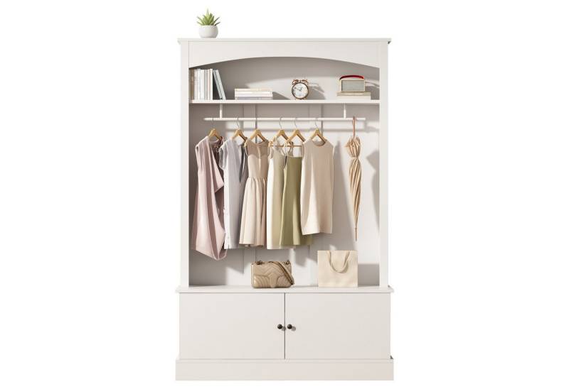 MODFU Garderoben-Set mit Kippschutz und verstellbaren Fächern, (Eingangsschrank, Kleiderschrank, Wandhängeschrank, 1-St., 120*40*190cm), freistehend, platzsparend von MODFU