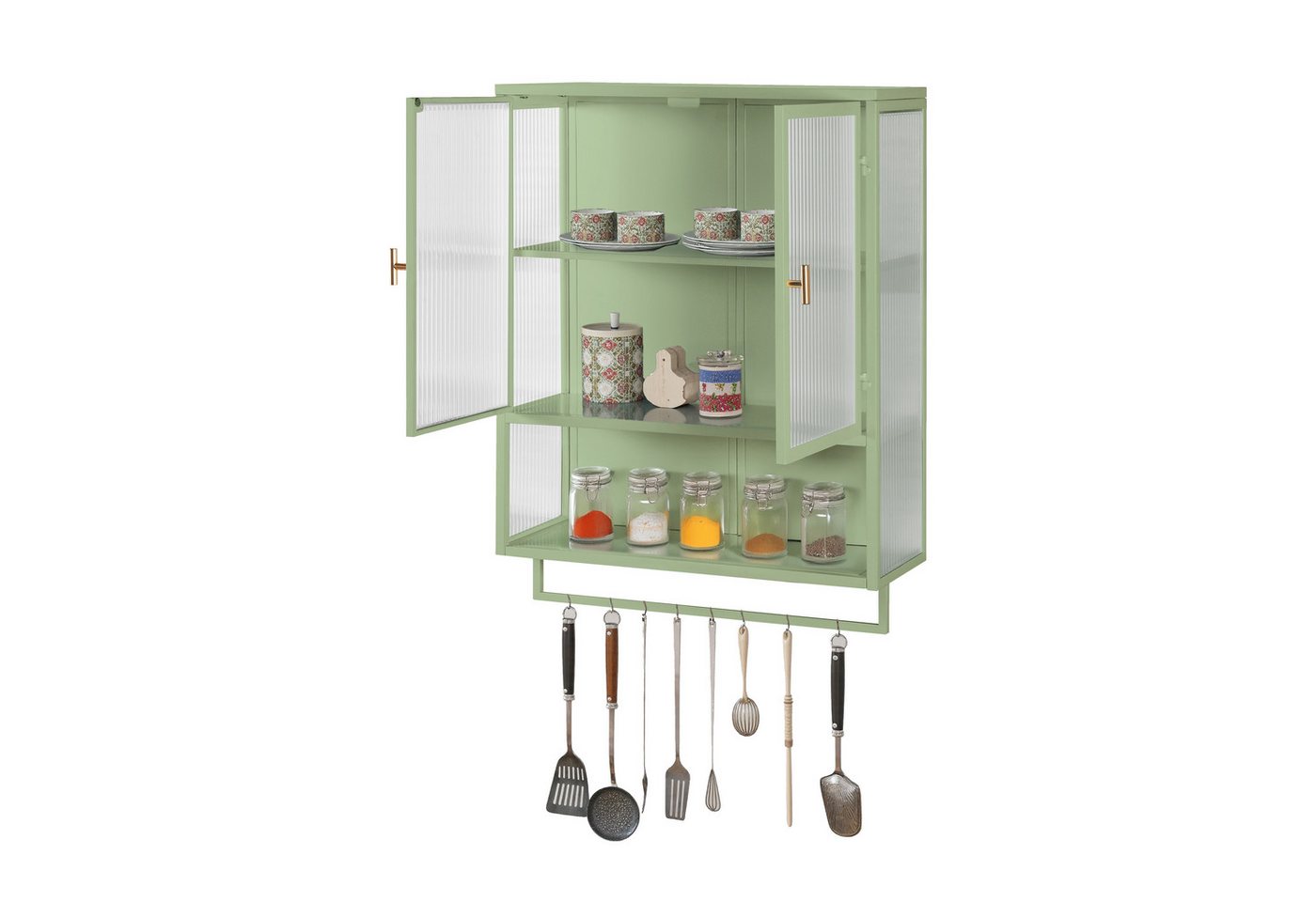 MODFU Hängeschrank 60 cm Wandhängender Schrank mit Glastüren (Wandschrank Stauraumschrank Hängevitrine, Stilvolle Aufbewahrung, Zwei-Tür-Design, Abnehmbares Regal, Perfekt für Wohnzimmer, Badezimmer & Flur) MODFU Hängeschrank 60 cm Wandhängender Schrank mit Glastüren (Wandschrank Stauraumschrank Hängevitrine, Stilvolle Aufbewahrung, Zwei-Tür-Design, Abnehmbares Regal, Perfekt für Wohnzimmer, Badezimmer & Flur) von MODFU