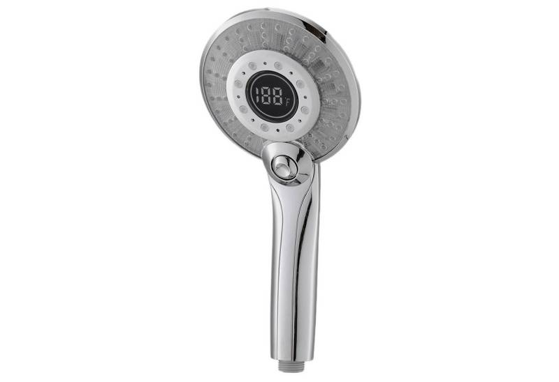 MODFU Handbrause Duschkopf Sparduschkopf Regendusche Hand Brause Brausekopf Duschbrause, (3 Sprühmodi, 1-tlg., Dusche Wassersparend Hochdruck Druckerhöhende ohne Schlauch), mit 3 Farben Farbwechsel und Digital Temperaturanzeige von MODFU