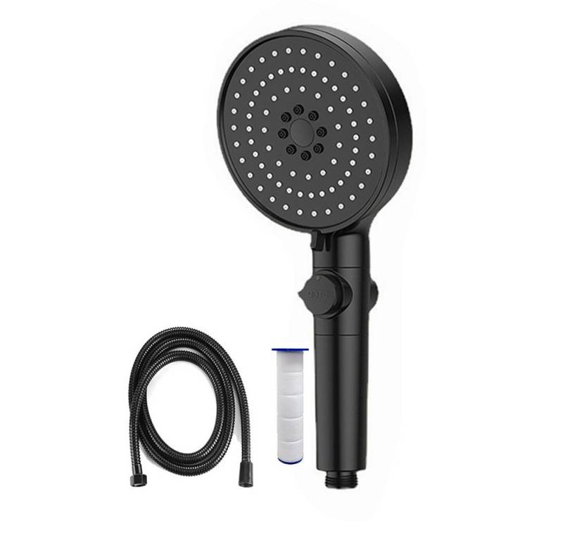 MODFU Handbrause Duschkopf Sparduschkopf Regendusche Hand Brause Brausekopf Duschbrause, (Dusche Wassersparend Hochdruck Druckerhöhende Duschbrause), 5 Strahlarten mit Filter und Stoppfunktion von MODFU