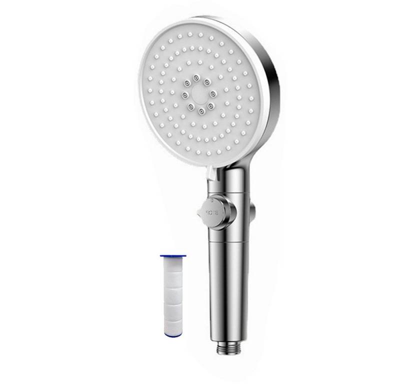 MODFU Handbrause Duschkopf Sparduschkopf Regendusche Hand Brause Brausekopf Duschbrause, (Dusche Wassersparend Hochdruck Druckerhöhende Duschbrause), 5 Strahlarten mit Filter und Stoppfunktion von MODFU