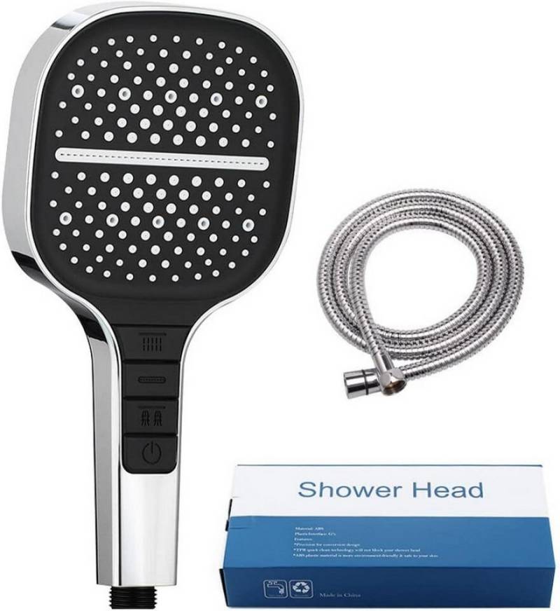 MODFU Handbrause Duschkopf Sparduschkopf Regendusche Hand Brause Brausekopf Duschbrause, (Massage Dusche Wassersparend Hochdruck Druckerhöhende Duschbrause), 8 Strahlarten mit 1,5M Duschschlauch von MODFU